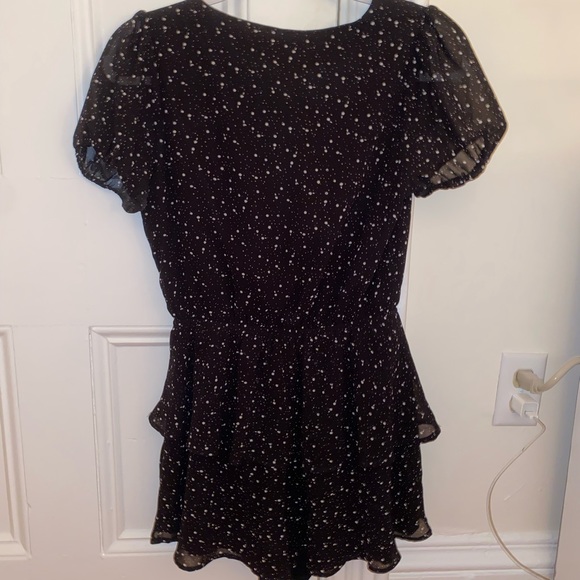 Altar’d State Black Romper with White Dotted Design, Size S - Picture 3 of 5